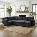 Convertible U-Shaped Sectional Sofa Bed With Reversible Chaise by HouseOfZazla