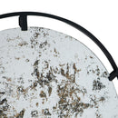 Theodor - Mirror With Industrial Design Round Mirror With Metal Frame For Wall Decor & Entryway Console Lean Against Wall - Black by HouseOfZazla