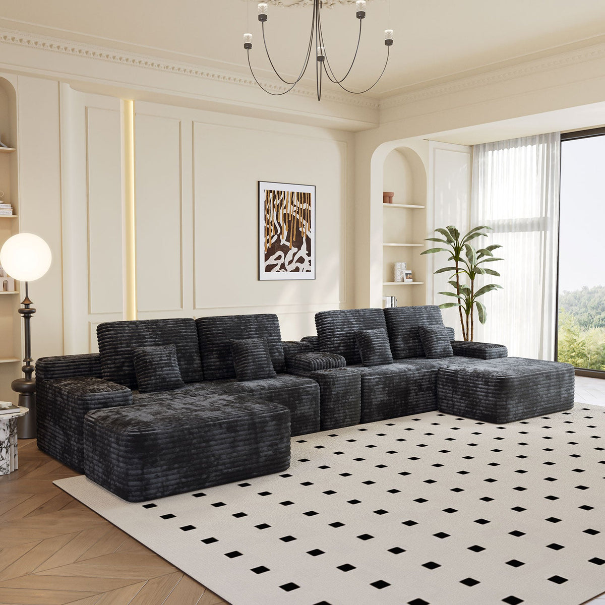 150'' Width 5-Piece Sectional Sofa with 2 Ottomans, photo 2 of 8