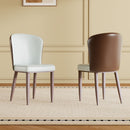 Dining Chair With Carbon Steel Legs, Comfortable Seating, (Set of 2) - White by Unique Piece Furniture