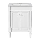 Bathroom Vanity With Top Sink, 2 Tier Storage Cabinet
