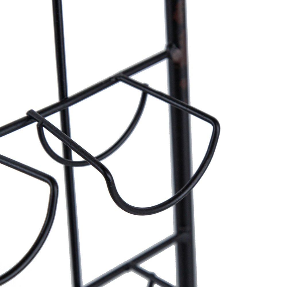 Floating Coffee Bar Shelf With Coffee Pod Holder, Hooks And Storage Shelf - Black, photo 9 of 11