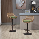 Modern Swivel Bar Stools Adjustable Counter Chairs With Footrest (Set of 2) by HouseOfZazla