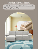 Modern L-Shaped Sectional Sofa with Ottoman - 105.5 Inch
