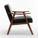 Mid Century Modern Accent Chair With Solid Wood Frame And Extra Thick Backrest by HouseOfZazla