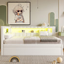 Upholstered Platform Bed With USB Ports And LED Belt by HouseOfZazla