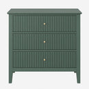 Fluted 3 Drawer Nightstand With Soft Close Slides by HouseOfZazla