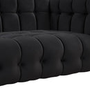 42" Modern Sofa Dutch Fluff Upholstered sofa with solid wood legs, buttoned tufted backrest