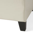 Upholstered PU Leather Storage Ottoman with Solid Wooden Legs by HouseOfZazla