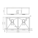Modern Double Bowl Undermount Sink Design With 10" Deep Basins by HouseOfZazla
