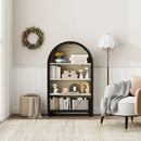 Arched 4-Tier Storage Cabinet with Carved Edges by HouseOfZazla