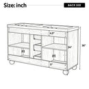 Double Sink Bathroom Vanity With Sinks, Soft Close Doors & 3 Drawers - Wood by HouseOfZazla