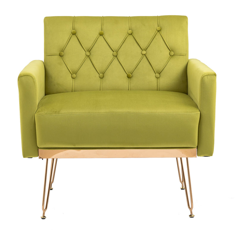 Accent Chair, leisure single sofa with Rose Golden feet