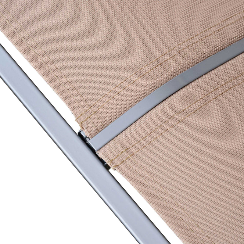 3-Seat Outdoor Porch Swing Chair, Patio Swing Glider with Adjustable Canopy, Breathable Seat, and Steel Frame for Garden, Poolside, Backyard, Beige