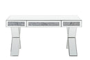 Noralie - 32" Writing Desk - Mirrored & Faux Diamonds