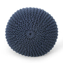 Bordeaux - Knitted Round Pouf Ottoman, Floor Cushion by Unique Piece Furniture