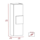 Medicine Single Door Cabinet, Three Shelves - Light Oak / White by Unique Piece Furniture