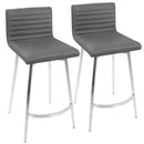 Mason - Contemporary Swivel Counter Stool (Set of 2) by HouseOfZazla