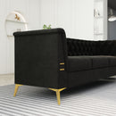 Luxurious Sofa With Legs, Modern Chesterfield Design, Tufted Upholstery, 3 Seat Couch For Living Room And Office by HouseOfZazla