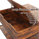 Flip-Top Coffee Table With Storage Lift-Top Design With Hidden Compartment - Black by HouseOfZazla