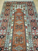 4' X 7' Antique Handmade Turkish Melas Oushak Wool Rug
