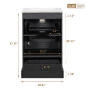 Bathroom Vanity With Sink, Soft Close Door, Adjustable U-Shaped Shelf