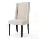 Modern Wingback Dining Chair (Set of 2) With Upholstered - Ivory by HouseOfZazla