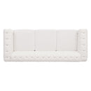 83.66 Inch Width Traditional Square Arm removable cushion 3 seater Sofa