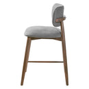 25.7 Inch Seat Height Fabric & Rubberwood Bar Stool