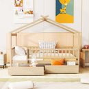 House Bed With 2 Drawers by Unique Piece Furniture
