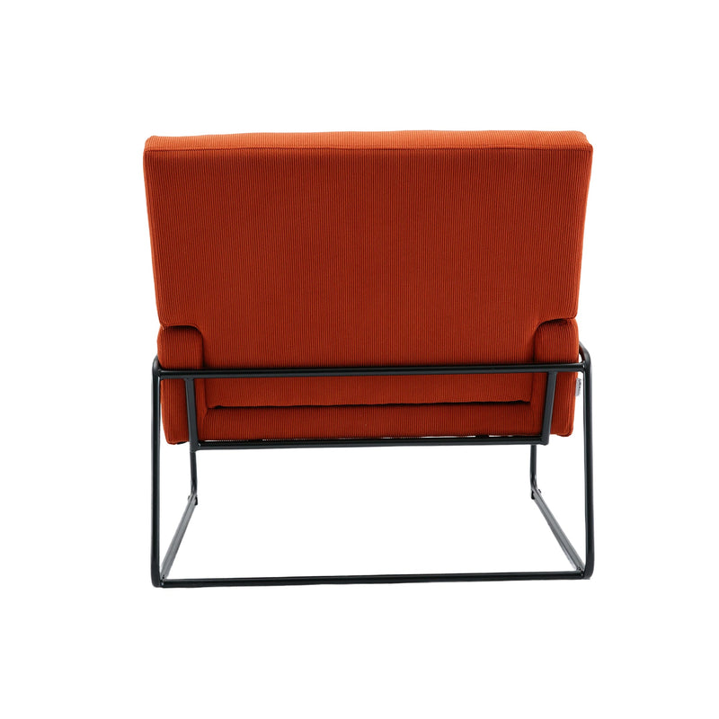 Accent Chair - Modern Industrial Slant Armchair with Metal Frame - Premium High Density Soft Single chair for Living Room Bedroom