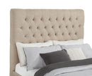 Chloe Upholstered Full Panel Bed Oatmeal