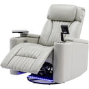 270° Power Swivel Recliner Home Theater Chair With Hidden Arm Storage, LED Light, Cup Holder, And Tray Table by HouseOfZazla