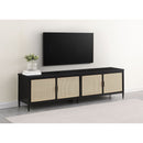 Kenneth - 4 Door TV Stand - Black by HouseOfZazla