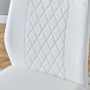 Modern Dining Chairs With Padded Seat, Metal Legs by HouseOfZazla