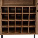 Walker Edison | Rattan Barn Door Bar Cabinet