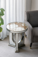 Round Table With Elegant Foral Design And Mirrored by HouseOfZazla
