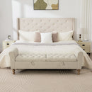 65.75" Wide Modern Upholstered Storage Bench