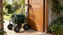 Garden Hose Reel Cart - 4 Wheels Portable with Storage Basket by HouseOfZazla