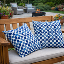 2 Pack Outdoor Throw Pillows, Waterproof & Fade-Resistant Patio Cushions (18x18 Inch) by HouseOfZazla