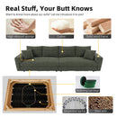 Convertible Deep Seat Sofa With Soft Pillows And Ottomans