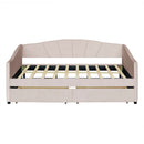 Upholstered Daybed With Two Drawers And Wood Slat by HouseOfZazla