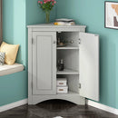 Triangle Bathroom Storage Cabinet With Adjustable Shelves, Freestanding Floor Cabinet For Home Kitchen by Unique Piece Furniture