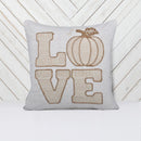 Love Pumpkin Embroidered Throw Pillow - Natural by HouseOfZazla