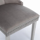 A&A Furniture Nikki Collection Modern Velvet Upholstered Dining Chairs - Set of 2