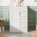Modern Bathroom Vanity With 1 Door and 3 Drawers by HouseOfZazla