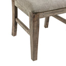 Dining Side Chair Set With Cushioned Back And Seat (Set of 2) - Weathered Gray / Natural