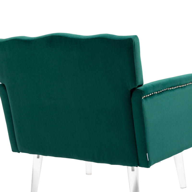 Accent Chair, Living Room Chair / leisure single sofa with acrylic feet