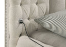 Sonya 4-piece Upholstered Queen Bedroom Set Ivory
