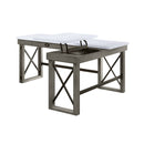 Talmar - Marble Top Weathered Writing Desk With Lift Top by Unique Piece Furniture